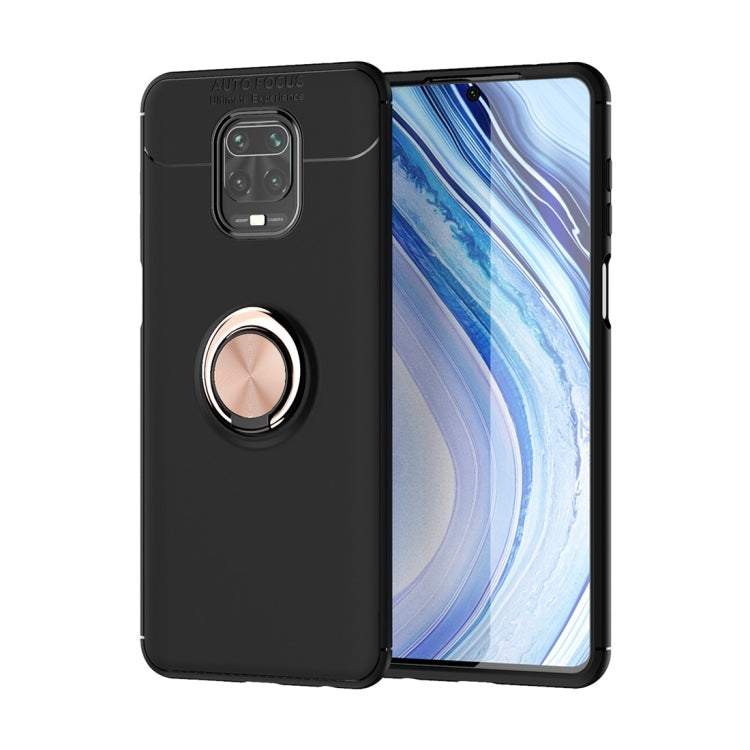 For Xiaomi Redmi Note 9 Pro Max Metal Ring Holder 360 Degree Rotating TPU Case