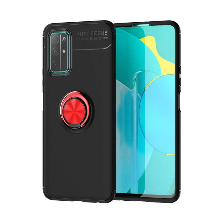 For Huawei Honor 30S Metal Ring Holder 360 Degree Rotating TPU Case