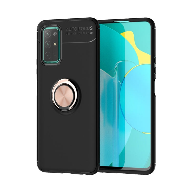 For Huawei Honor 30S Metal Ring Holder 360 Degree Rotating TPU Case