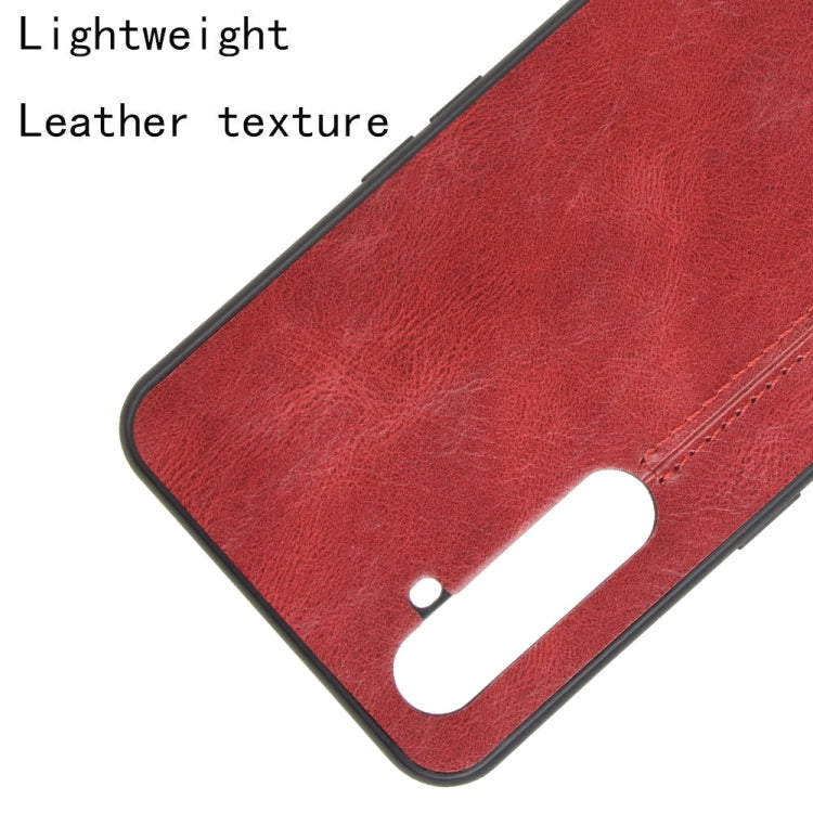 For Oppo Realme X50 Pro Shockproof Sewing Cow Pattern Skin PC + PU + TPU Case