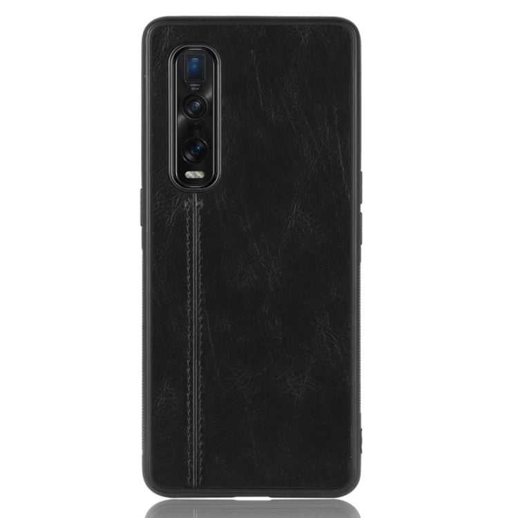 For Oppo Find X2 Pro Regular Version  Shockproof Sewing Cow Pattern Skin PC + PU + TPU Case