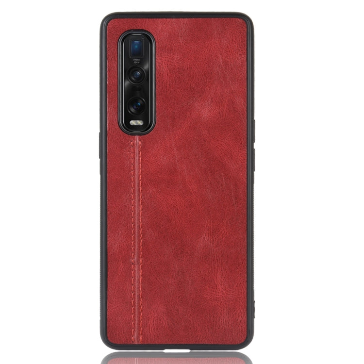 For Oppo Find X2 Pro Regular Version  Shockproof Sewing Cow Pattern Skin PC + PU + TPU Case