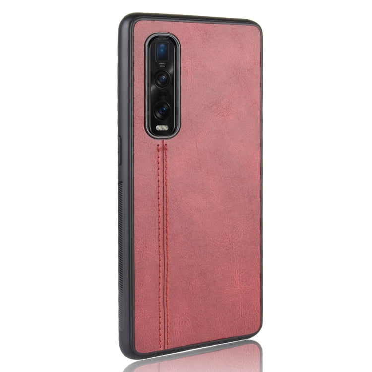 For Oppo Find X2 Pro Regular Version  Shockproof Sewing Cow Pattern Skin PC + PU + TPU Case