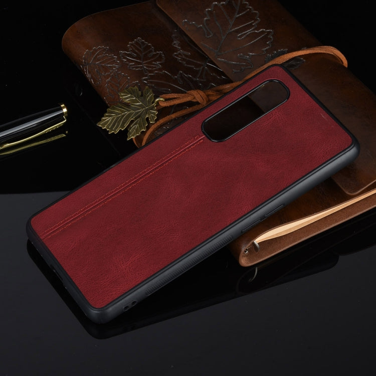 For Oppo Find X2 Pro Regular Version  Shockproof Sewing Cow Pattern Skin PC + PU + TPU Case