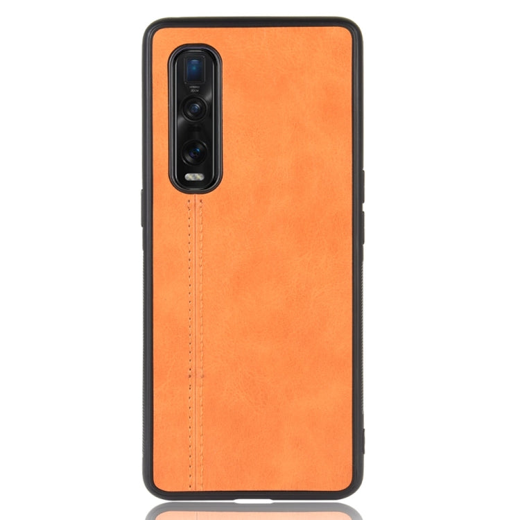 For Oppo Find X2 Pro Regular Version  Shockproof Sewing Cow Pattern Skin PC + PU + TPU Case