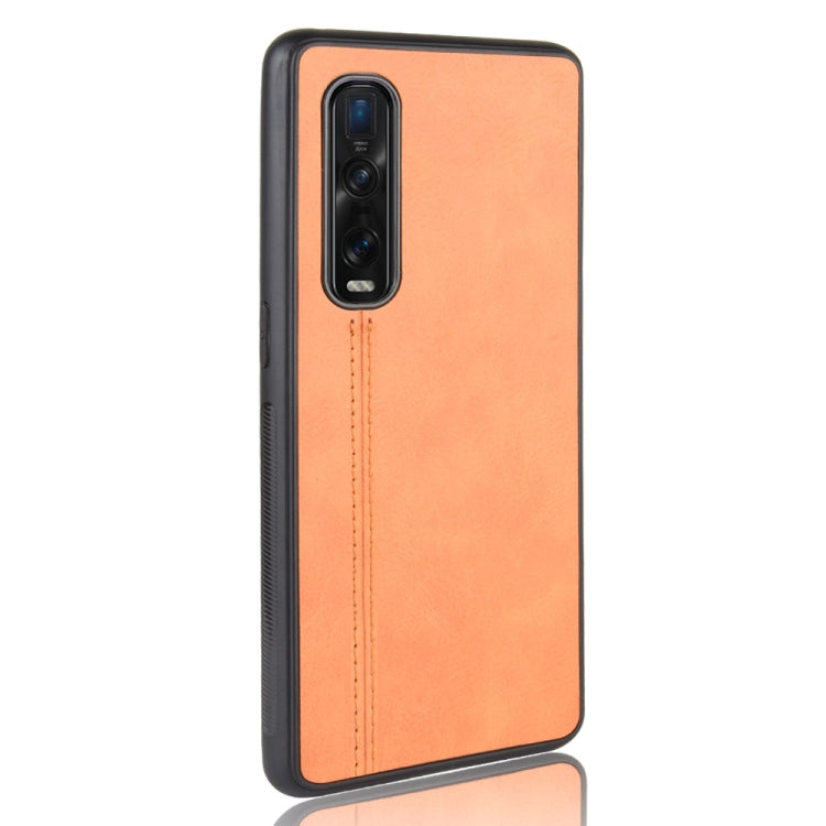For Oppo Find X2 Pro Regular Version  Shockproof Sewing Cow Pattern Skin PC + PU + TPU Case