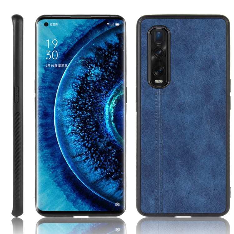 For Oppo Find X2 Pro Regular Version  Shockproof Sewing Cow Pattern Skin PC + PU + TPU Case