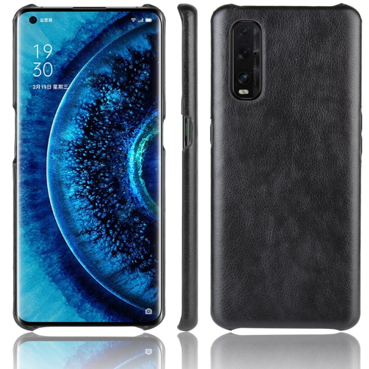 For Oppo Find X2 Shockproof Litchi Texture PC + PU Case
