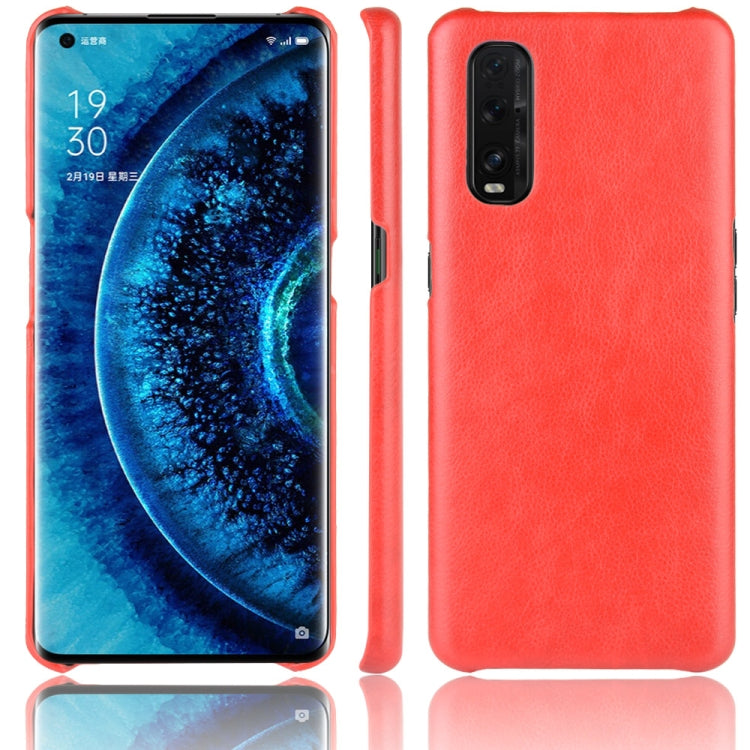 For Oppo Find X2 Shockproof Litchi Texture PC + PU Case