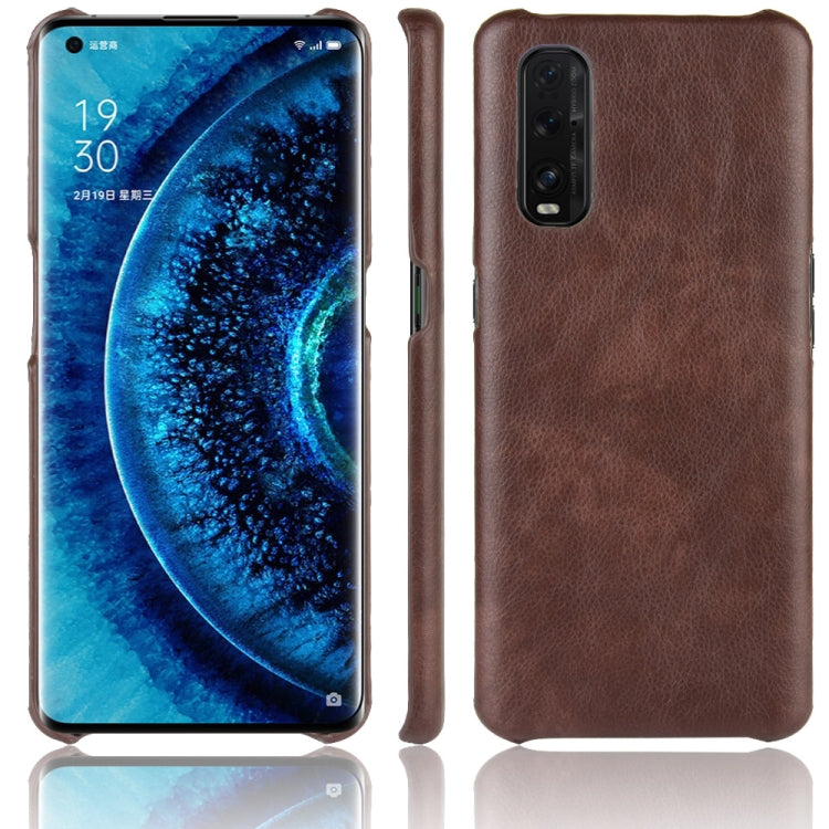 For Oppo Find X2 Shockproof Litchi Texture PC + PU Case