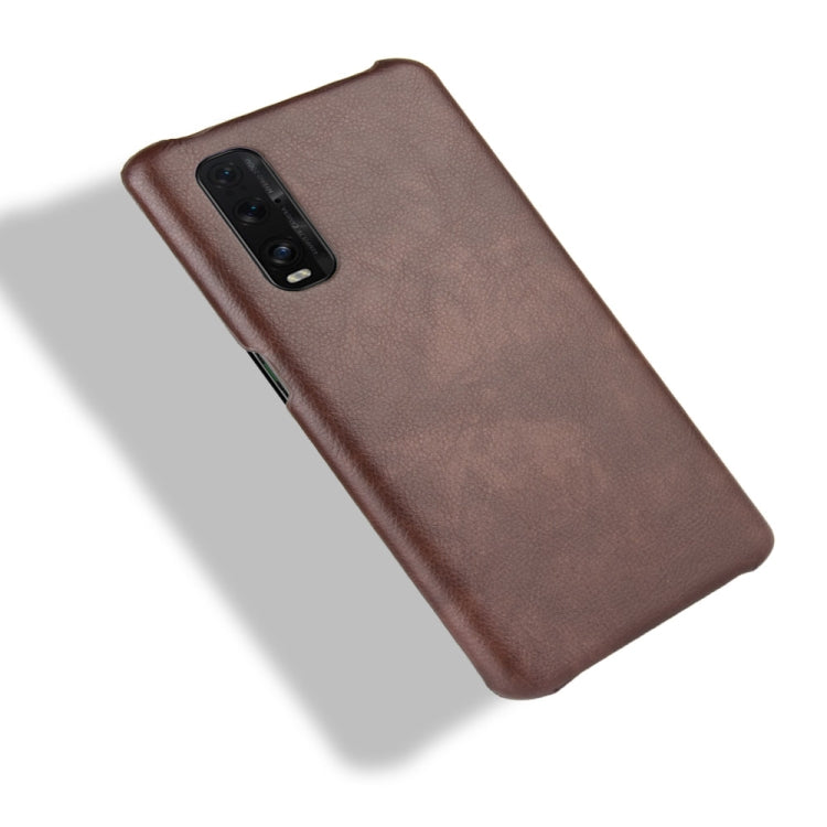 For Oppo Find X2 Shockproof Litchi Texture PC + PU Case