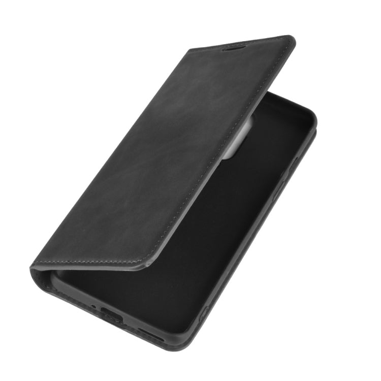 For OnePlus 8 Retro-skin Business Magnetic Suction Leather Case with Holder & Card Slots & Wallet