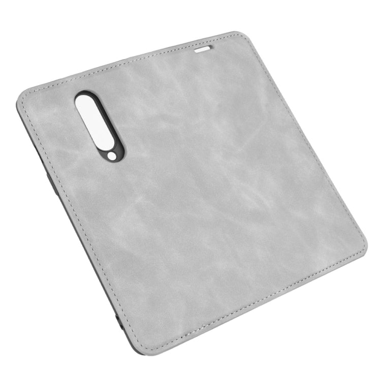 For OnePlus 8 Retro-skin Business Magnetic Suction Leather Case with Holder & Card Slots & Wallet