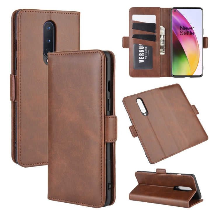 For OnePlus 8 Dual-side Magnetic Buckle Horizontal Flip Leather Case with Holder & Card Slots & Wallet