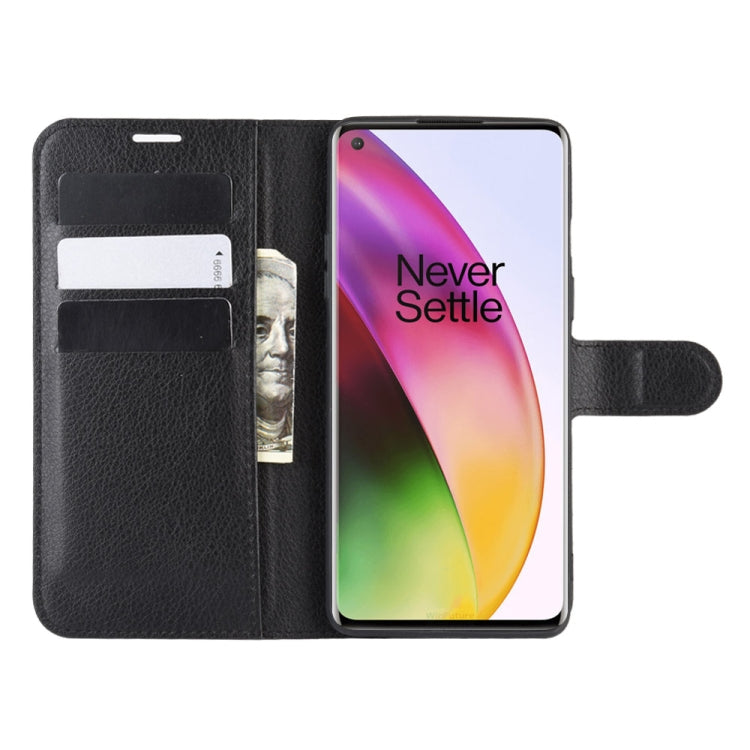 For OnePlus 8 Litchi Texture Horizontal Flip Protective Case with Holder & Card Slots & Wallet