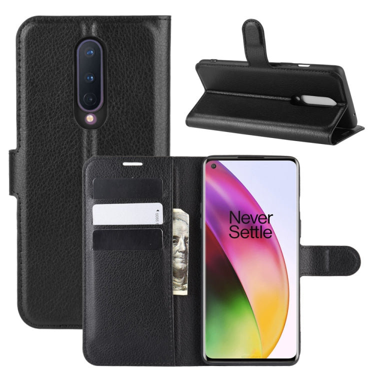 For OnePlus 8 Litchi Texture Horizontal Flip Protective Case with Holder & Card Slots & Wallet