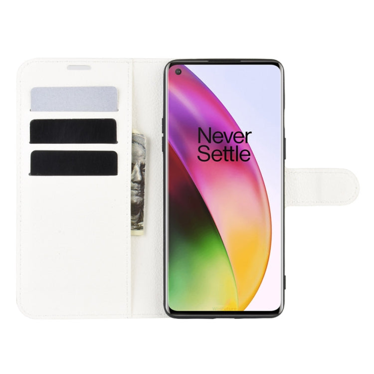 For OnePlus 8 Litchi Texture Horizontal Flip Protective Case with Holder & Card Slots & Wallet
