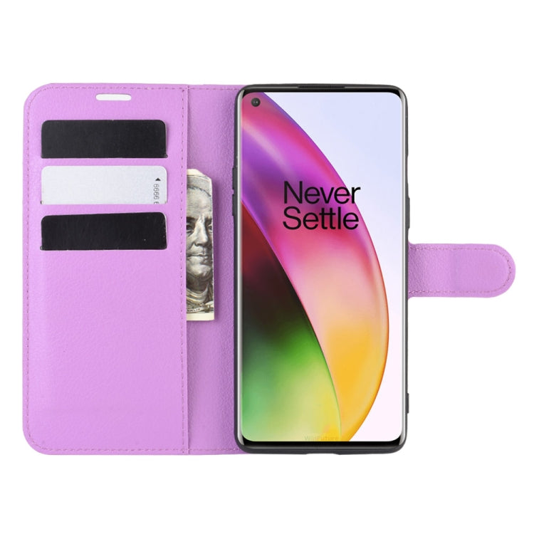 For OnePlus 8 Litchi Texture Horizontal Flip Protective Case with Holder & Card Slots & Wallet