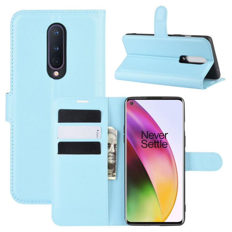 For OnePlus 8 Litchi Texture Horizontal Flip Protective Case with Holder & Card Slots & Wallet