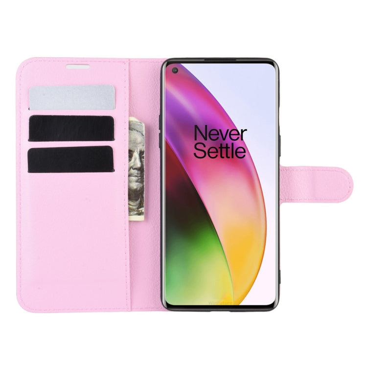 For OnePlus 8 Litchi Texture Horizontal Flip Protective Case with Holder & Card Slots & Wallet