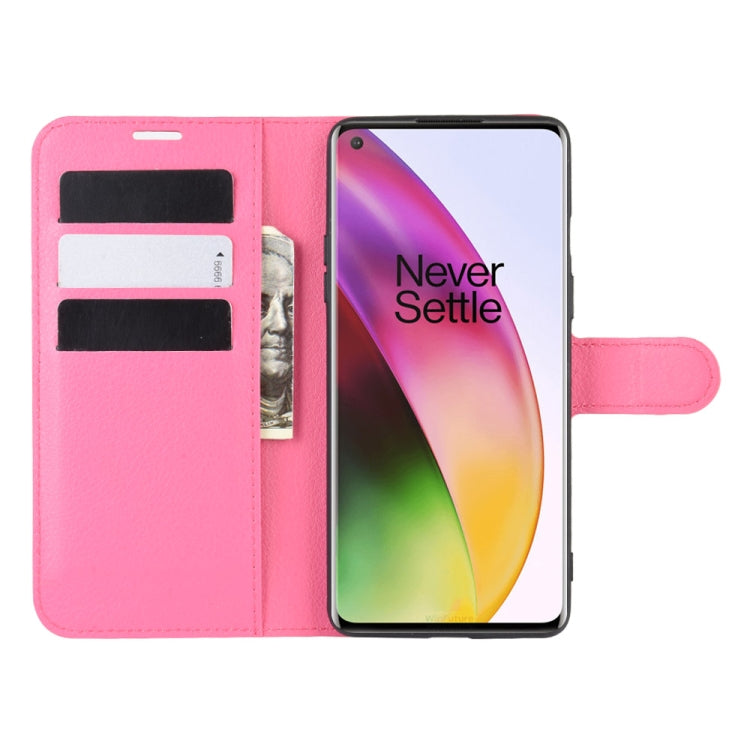 For OnePlus 8 Litchi Texture Horizontal Flip Protective Case with Holder & Card Slots & Wallet