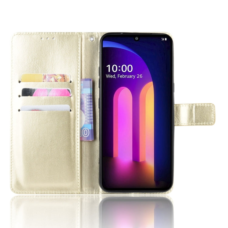 For LG V60 ThinQ 5G Retro Crazy Horse Texture Horizontal Flip Leather Case , with Holder & Card Slots & Photo Frame