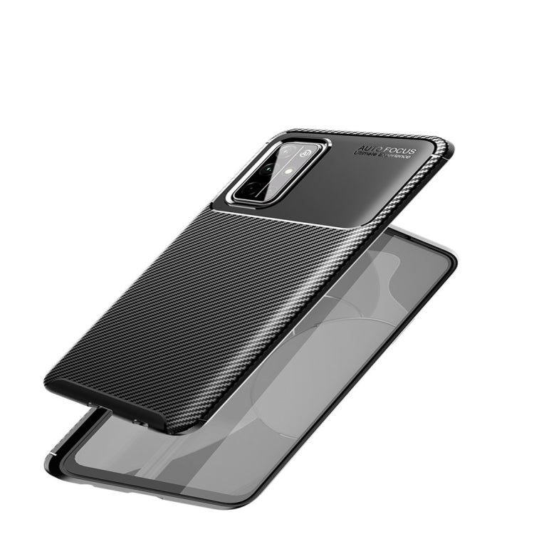 For Huawei Honor 30S Carbon Fiber Texture Shockproof TPU Case(Brown)