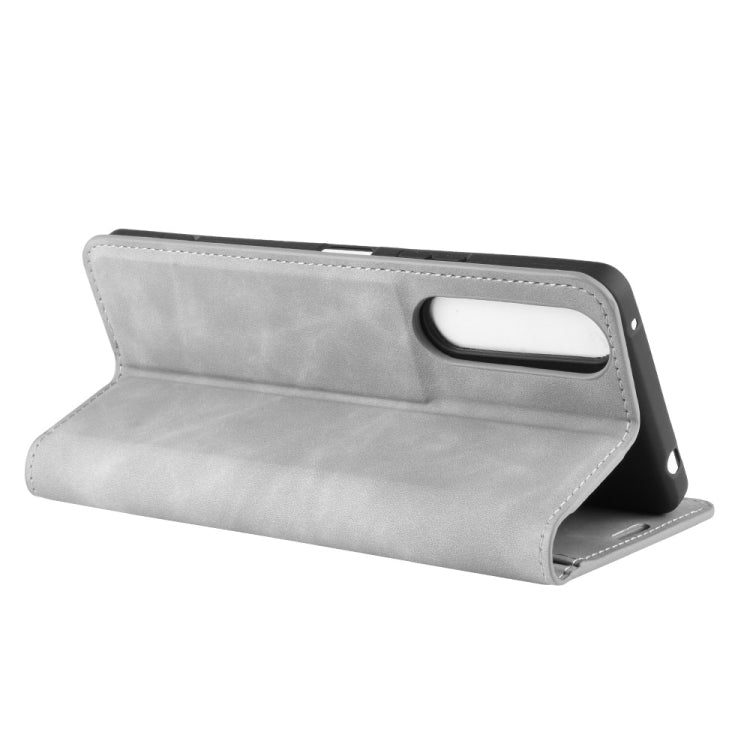 For Sony Xperia 1 II Retro-skin Business Magnetic Suction Leather Case with Holder & Card Slots & Wallet