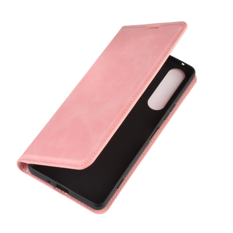 For Sony Xperia 1 II Retro-skin Business Magnetic Suction Leather Case with Holder & Card Slots & Wallet
