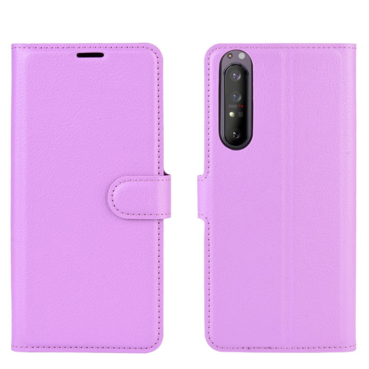 For Sony Xperia 1 II Litchi Texture Horizontal Flip Protective Case with Holder & Card Slots & Wallet
