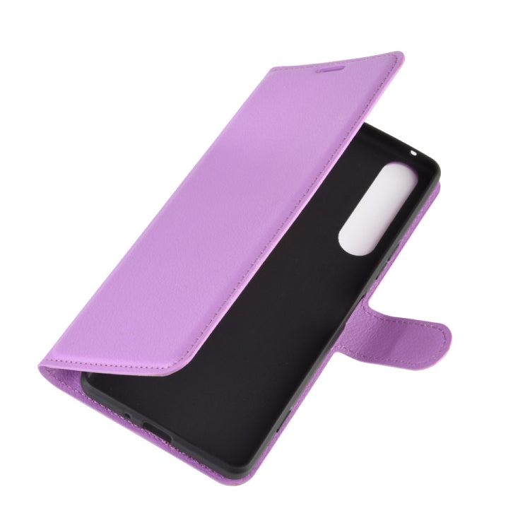 For Sony Xperia 1 II Litchi Texture Horizontal Flip Protective Case with Holder & Card Slots & Wallet