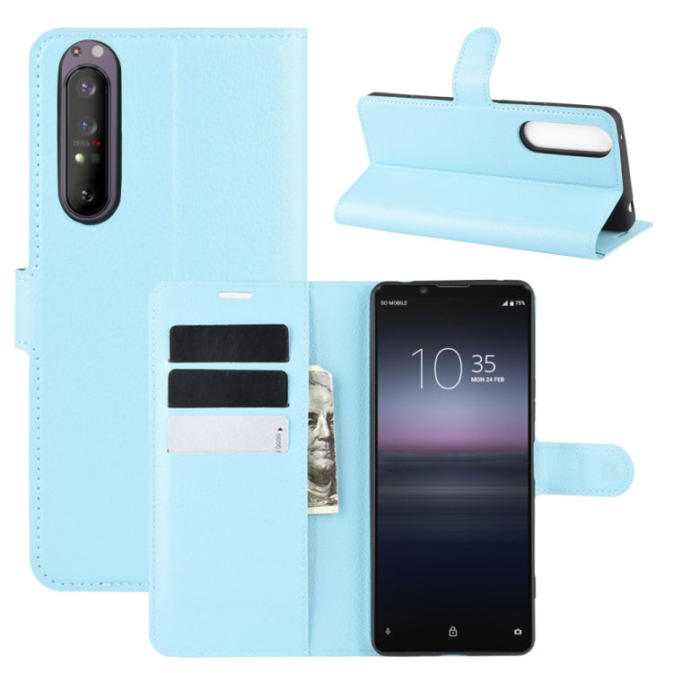 For Sony Xperia 1 II Litchi Texture Horizontal Flip Protective Case with Holder & Card Slots & Wallet