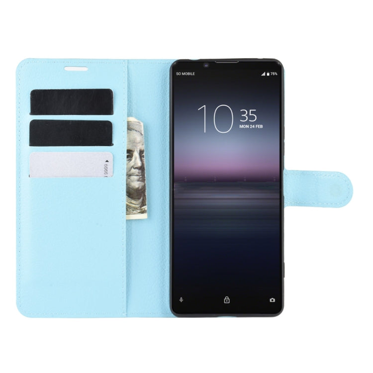 For Sony Xperia 1 II Litchi Texture Horizontal Flip Protective Case with Holder & Card Slots & Wallet