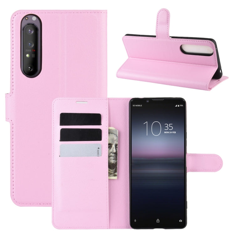 For Sony Xperia 1 II Litchi Texture Horizontal Flip Protective Case with Holder & Card Slots & Wallet