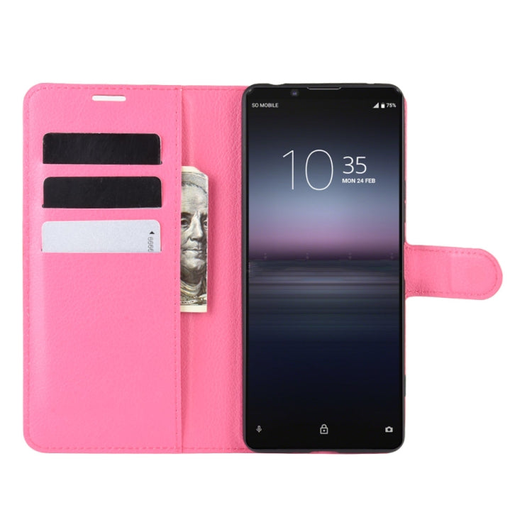 For Sony Xperia 1 II Litchi Texture Horizontal Flip Protective Case with Holder & Card Slots & Wallet