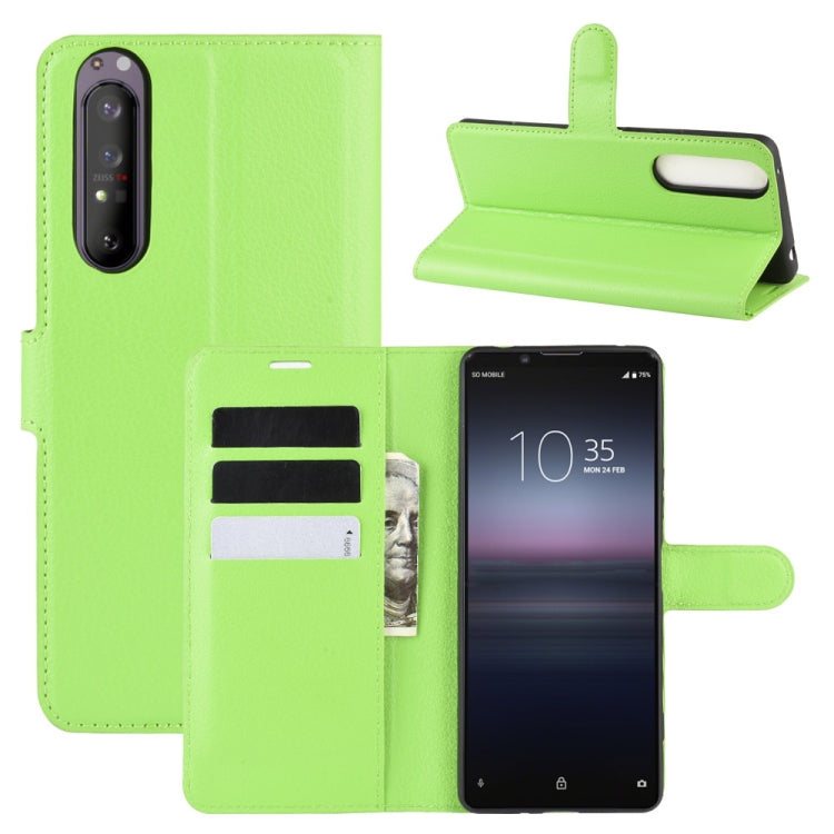 For Sony Xperia 1 II Litchi Texture Horizontal Flip Protective Case with Holder & Card Slots & Wallet