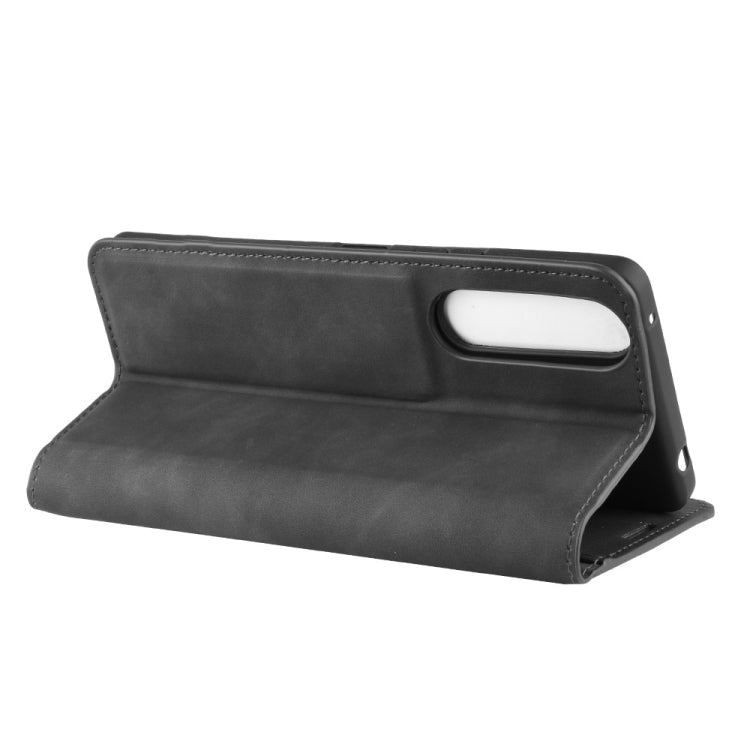 For Sony Xperia 10 II Retro-skin Business Magnetic Suction Leather Case with Holder & Card Slots & Wallet
