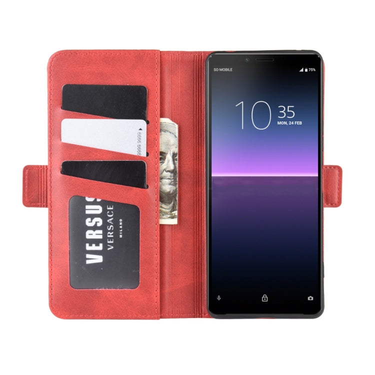 For Sony Xperia 10 II Dual-side Magnetic Buckle Horizontal Flip Leather Case with Holder & Card Slots & Wallet