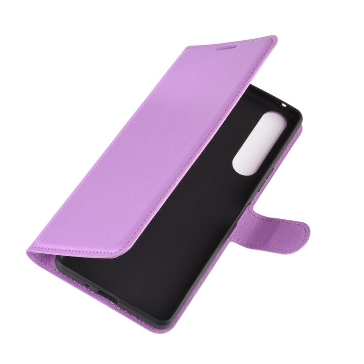 For Sony Xperia 10 II Litchi Texture Horizontal Flip Protective Case with Holder & Card Slots & Wallet