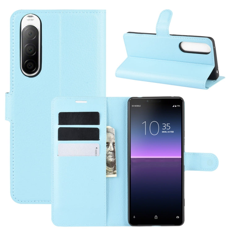 For Sony Xperia 10 II Litchi Texture Horizontal Flip Protective Case with Holder & Card Slots & Wallet