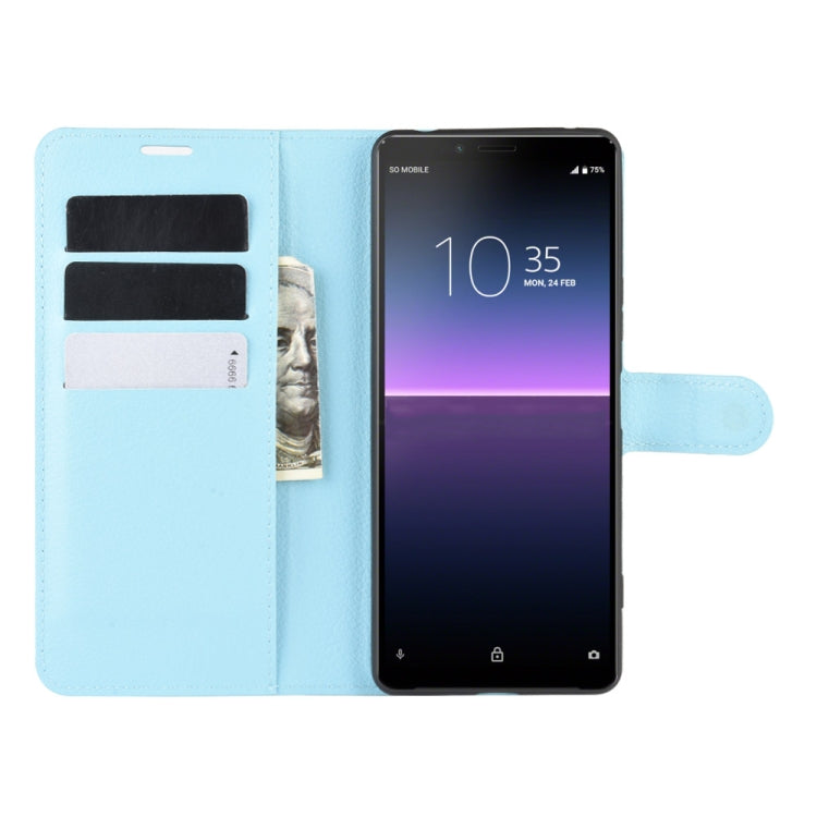 For Sony Xperia 10 II Litchi Texture Horizontal Flip Protective Case with Holder & Card Slots & Wallet