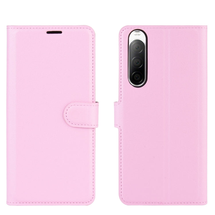 For Sony Xperia 10 II Litchi Texture Horizontal Flip Protective Case with Holder & Card Slots & Wallet
