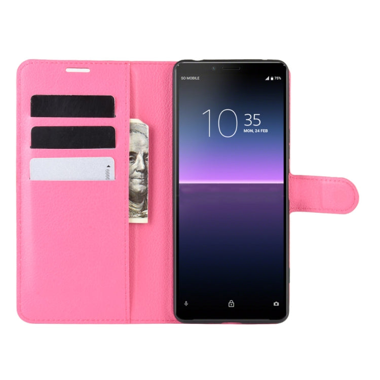 For Sony Xperia 10 II Litchi Texture Horizontal Flip Protective Case with Holder & Card Slots & Wallet