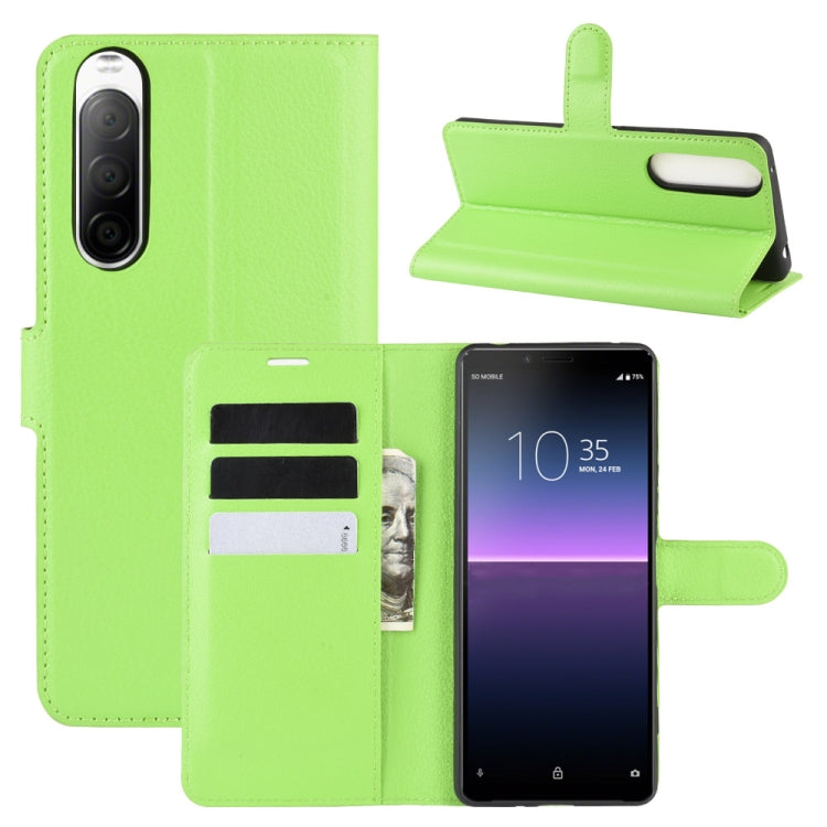 For Sony Xperia 10 II Litchi Texture Horizontal Flip Protective Case with Holder & Card Slots & Wallet