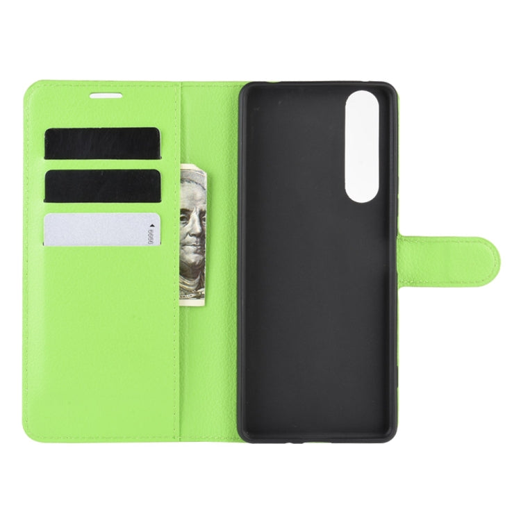 For Sony Xperia 10 II Litchi Texture Horizontal Flip Protective Case with Holder & Card Slots & Wallet