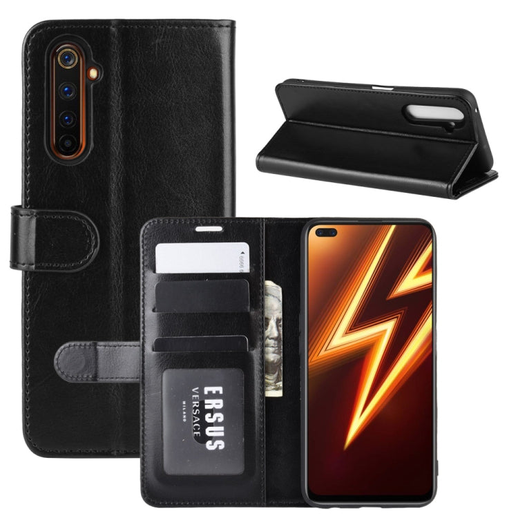 For OPPO Realme 6 Pro R64 Texture Single Horizontal Flip Protective Case with Holder & Card Slots & Wallet& Photo Frame