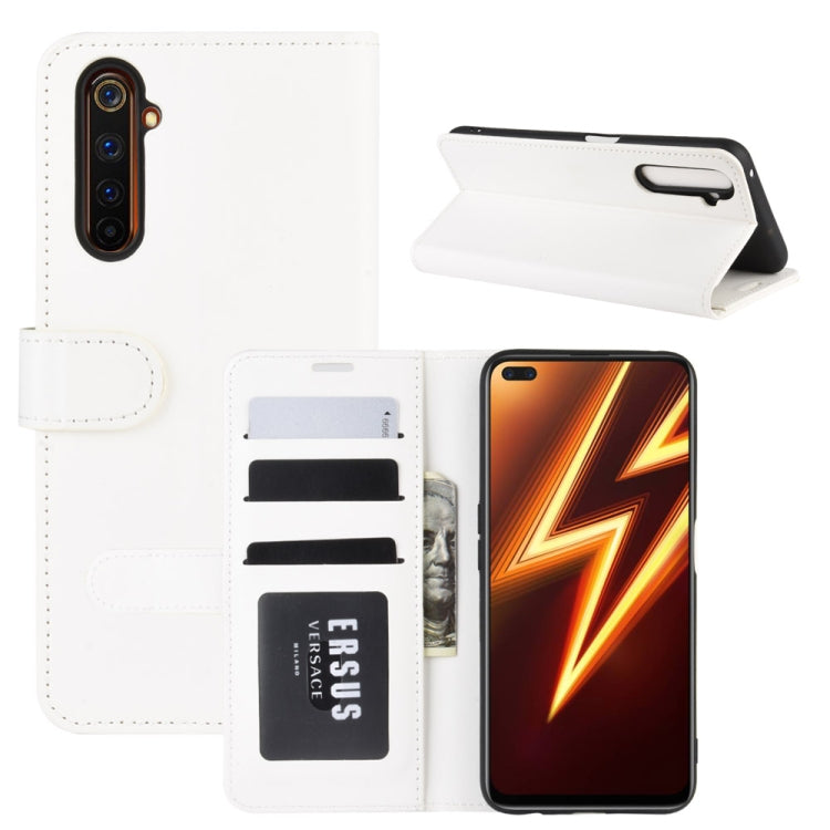 For OPPO Realme 6 Pro R64 Texture Single Horizontal Flip Protective Case with Holder & Card Slots & Wallet& Photo Frame