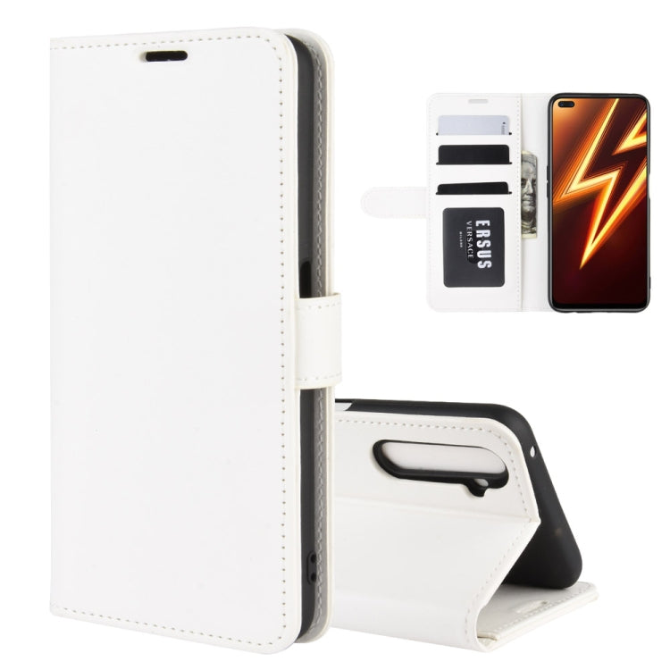 For OPPO Realme 6 Pro R64 Texture Single Horizontal Flip Protective Case with Holder & Card Slots & Wallet& Photo Frame