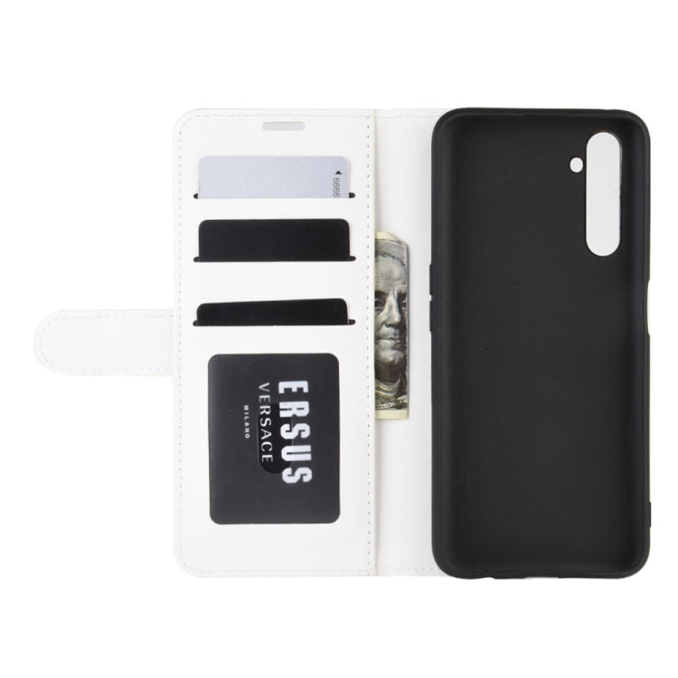 For OPPO Realme 6 Pro R64 Texture Single Horizontal Flip Protective Case with Holder & Card Slots & Wallet& Photo Frame