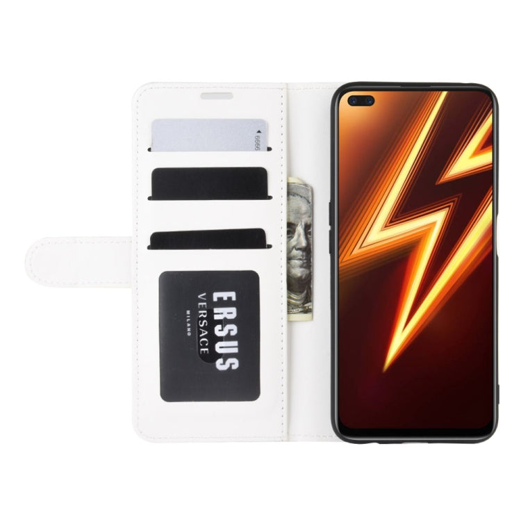 For OPPO Realme 6 Pro R64 Texture Single Horizontal Flip Protective Case with Holder & Card Slots & Wallet& Photo Frame